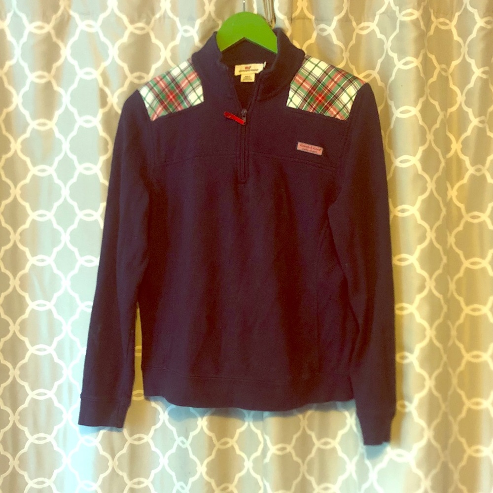 Vineyard Vines shep plaid medium navy whale